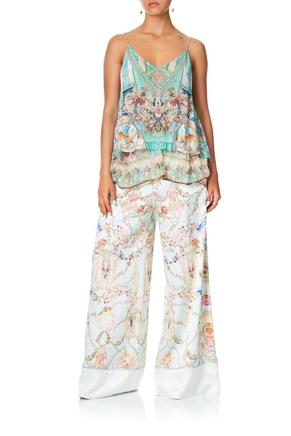 STRAP TOP WITH SHEER UNDERLAY I DREAM OF MARIE