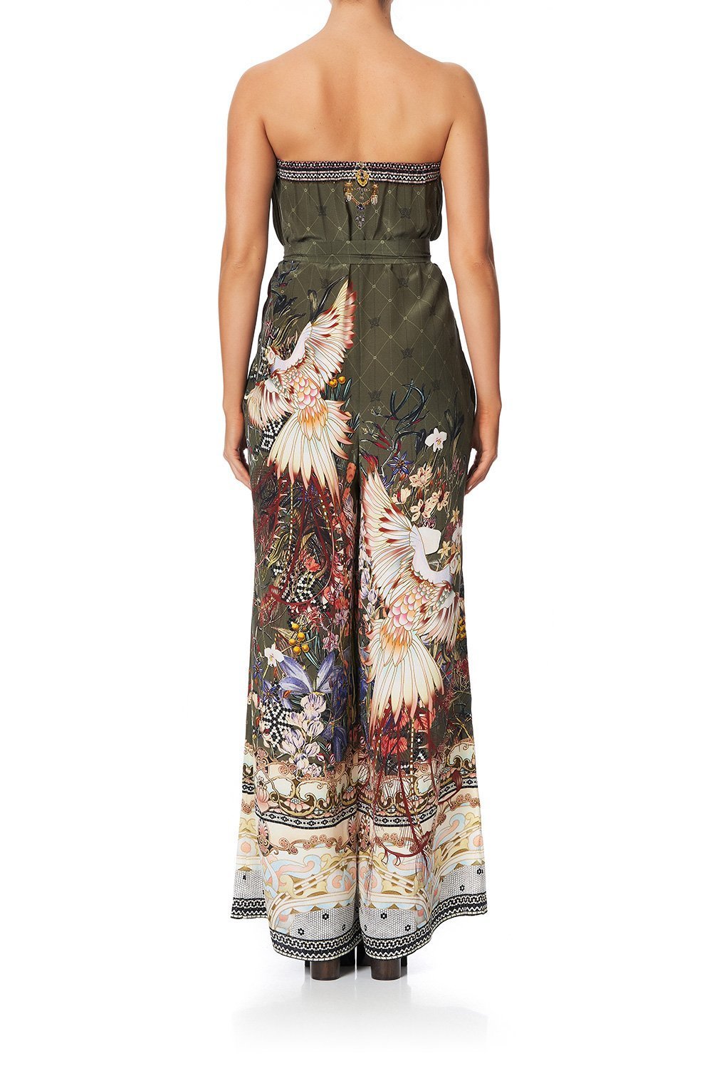 STRAPLESS JUMPSUIT WITH D RING BELT WATCHFUL WINGS