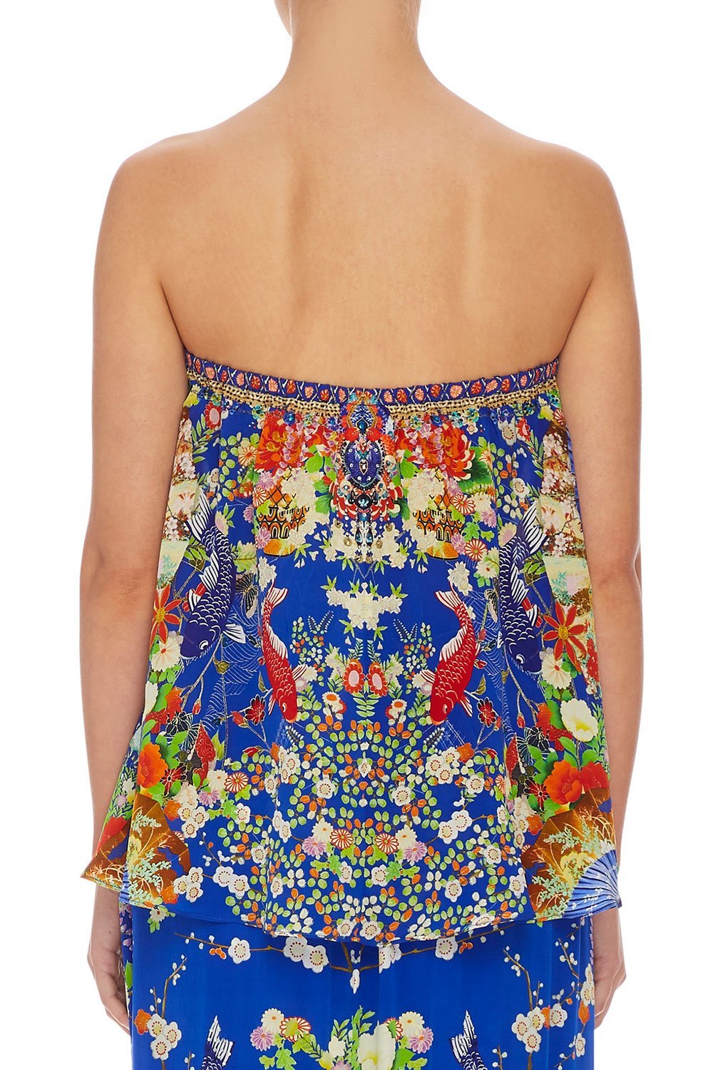 CAMILLA STRAPLESS TUBE TOP PLAYING KOI