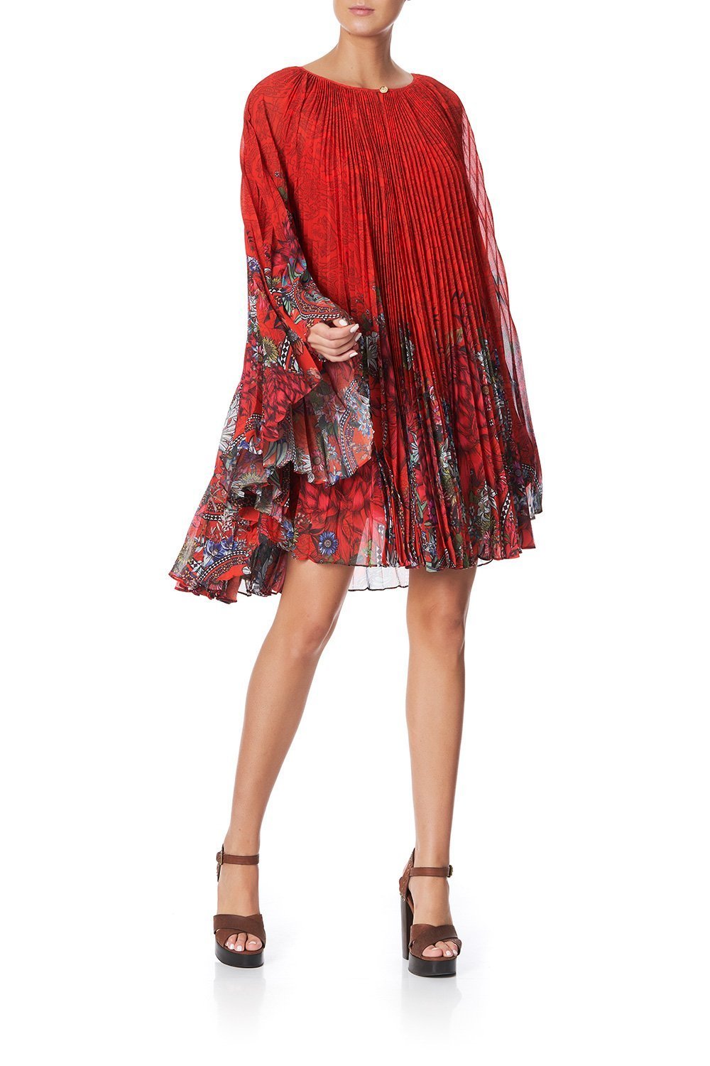 SUNRAY PLEATED SHORT KAFTAN WONDERING WARATAH