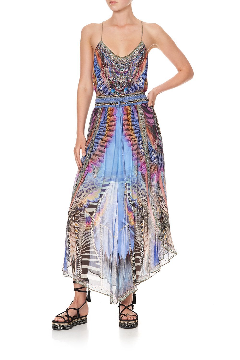 T BACK SHOESTRING TOP LOVE ON THE WING