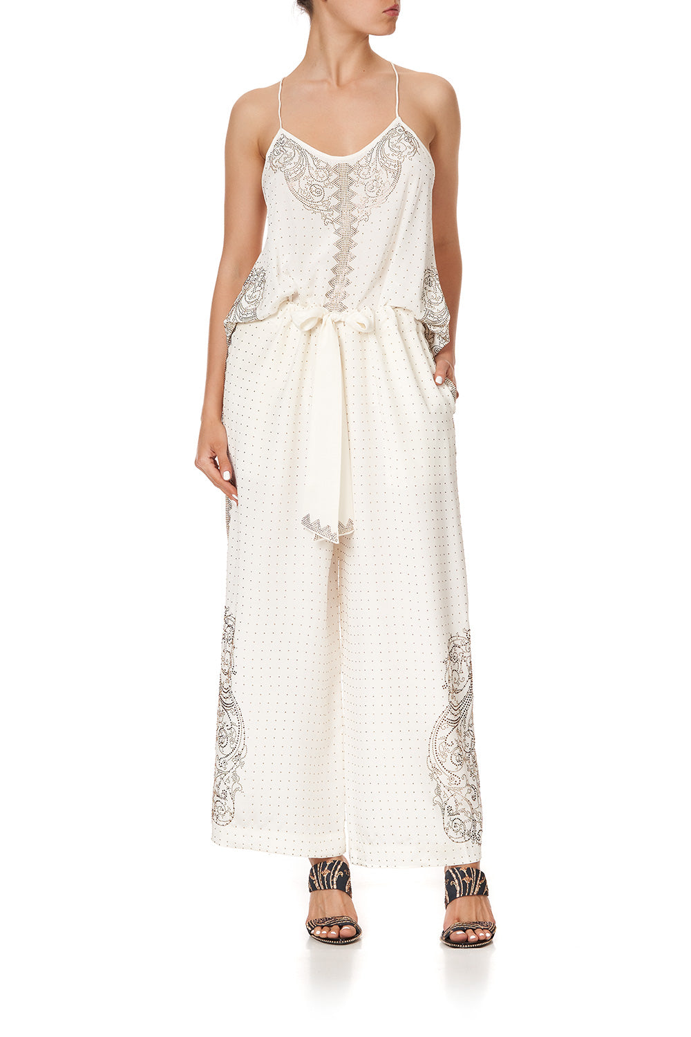 T BACK SHOESTRING TOP LUXE CREAM