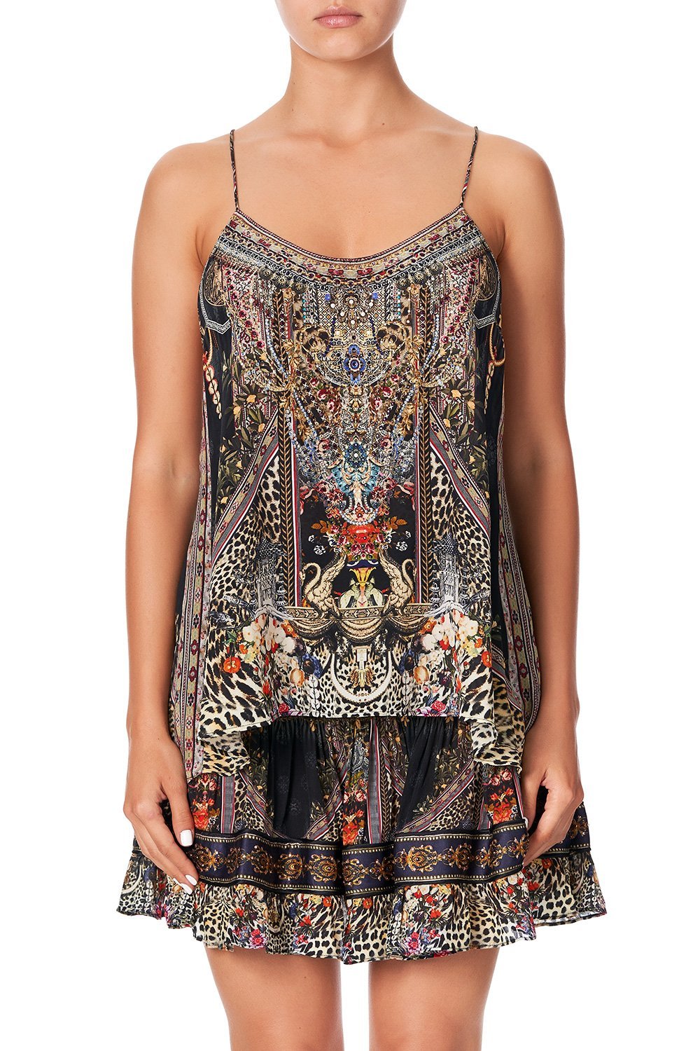 CAMILLA T BACK SHOESTRING TOP MARAIS AT MIDNIGHT