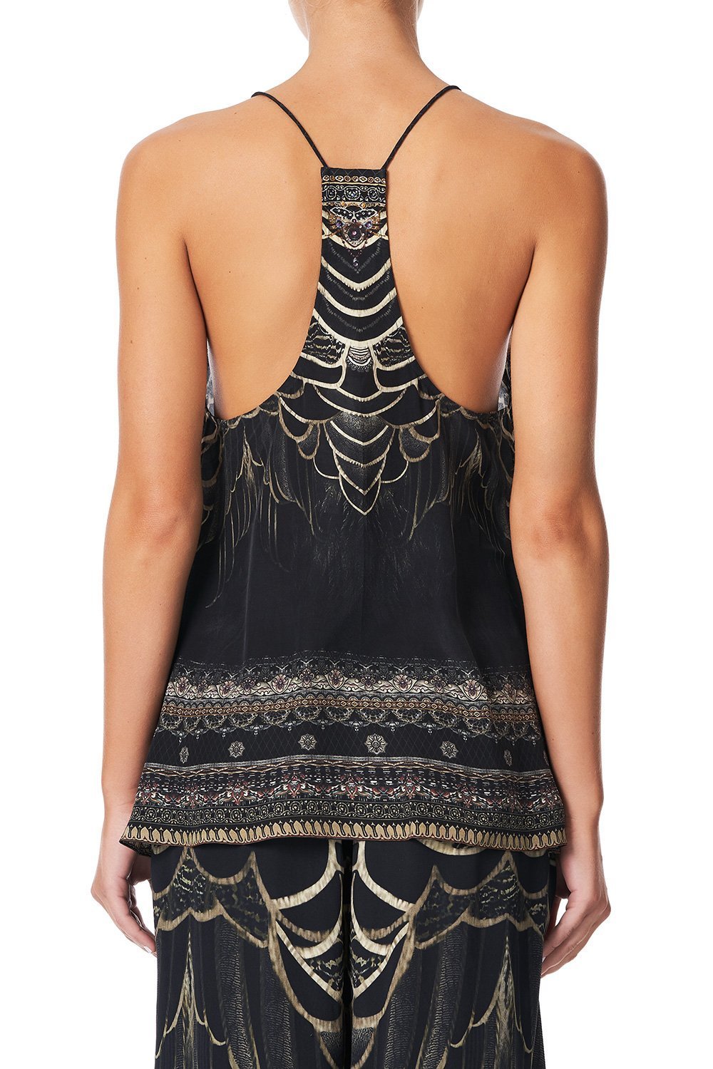 T BACK SHOESTRING TOP UNDER A FULL MOON