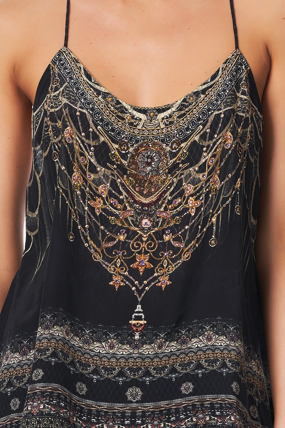 T BACK SHOESTRING TOP UNDER A FULL MOON