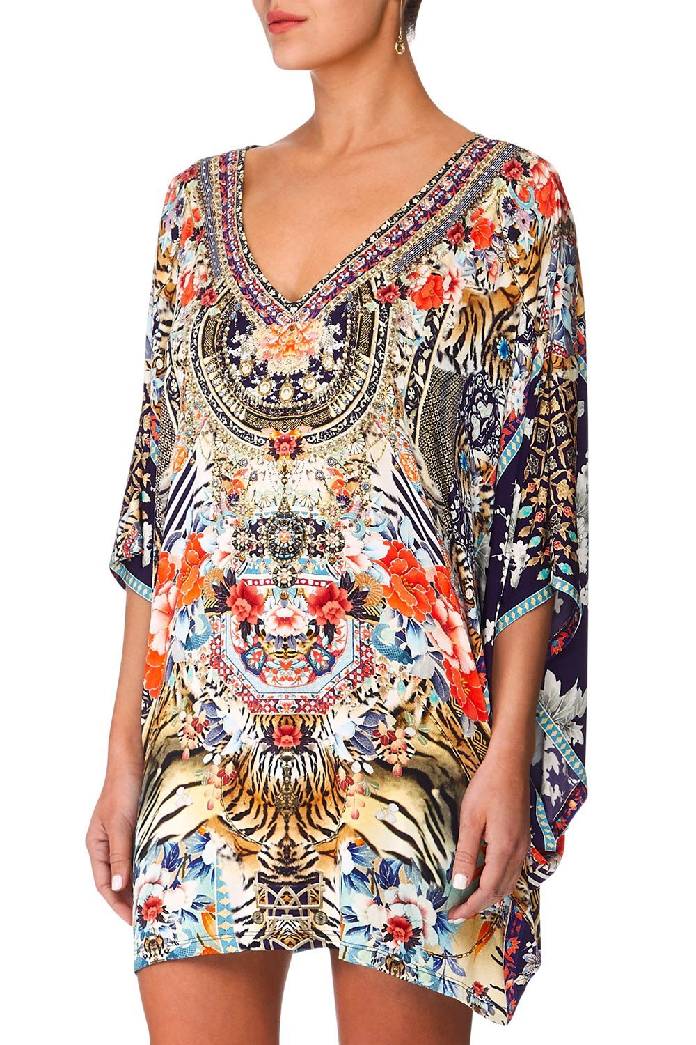 CAMILLA THE LONELY WILD BAT SLEEVE DRESS