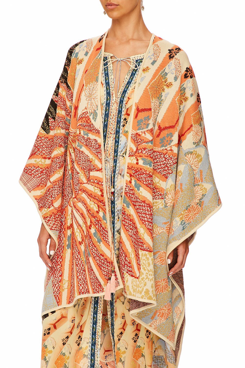 CAMILLA FOR THE FANS THROW OVER PONCHO