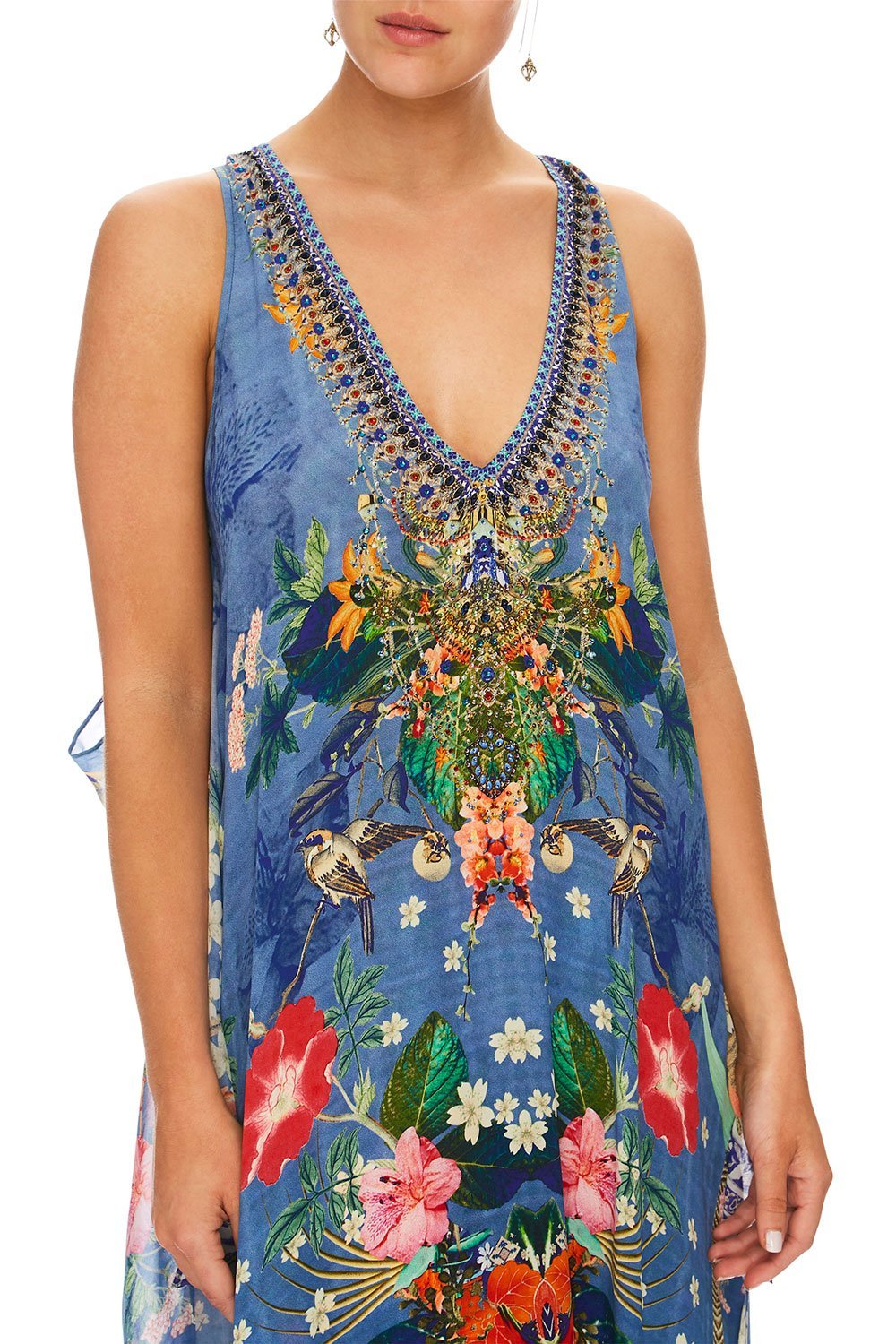 CAMILLA FARAWAY FLORALS TIE FRONT MULTI WEAR DRESS