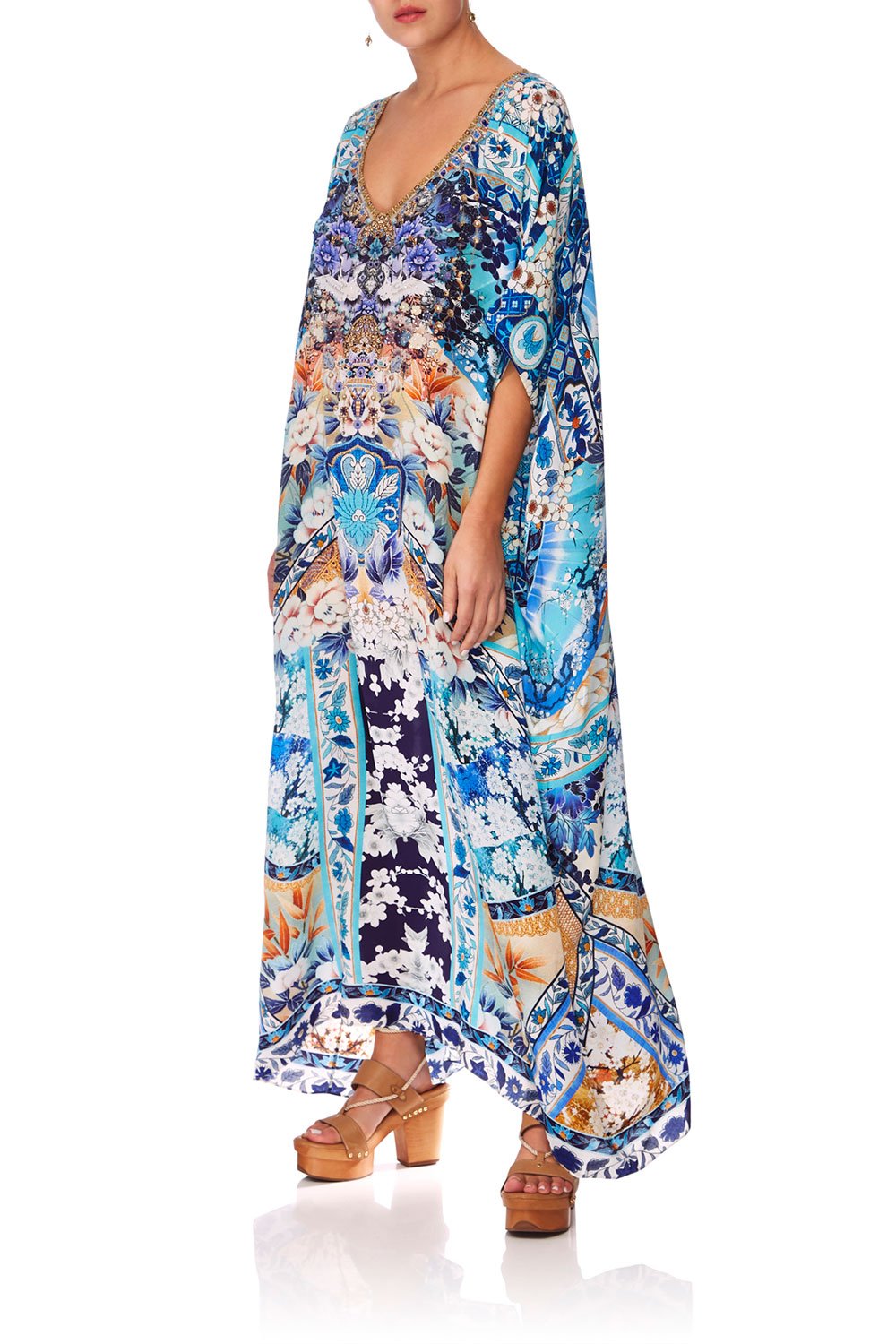 CAMILLA TOKYO TRIBE V NECK KAFTAN