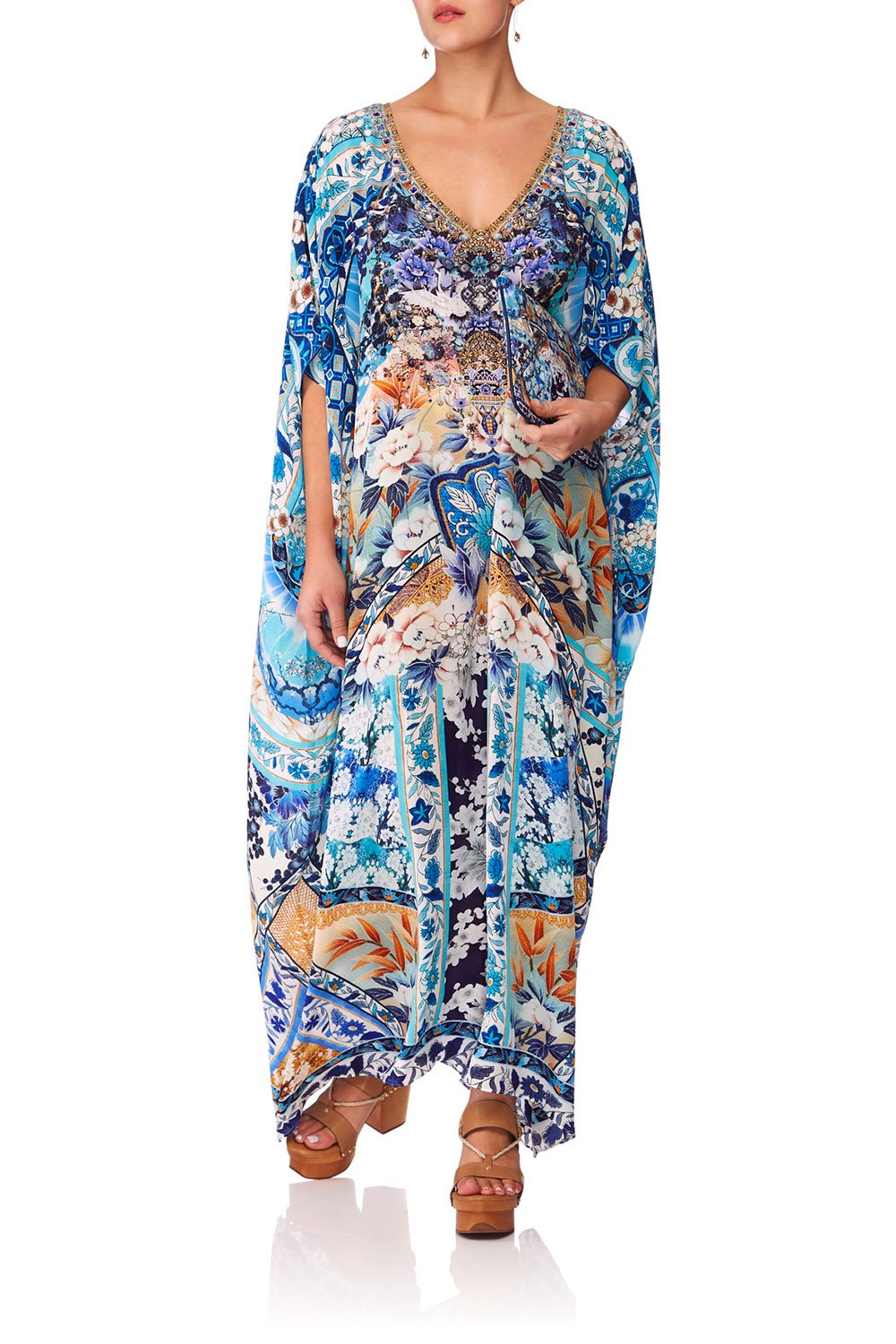 CAMILLA TOKYO TRIBE V NECK KAFTAN