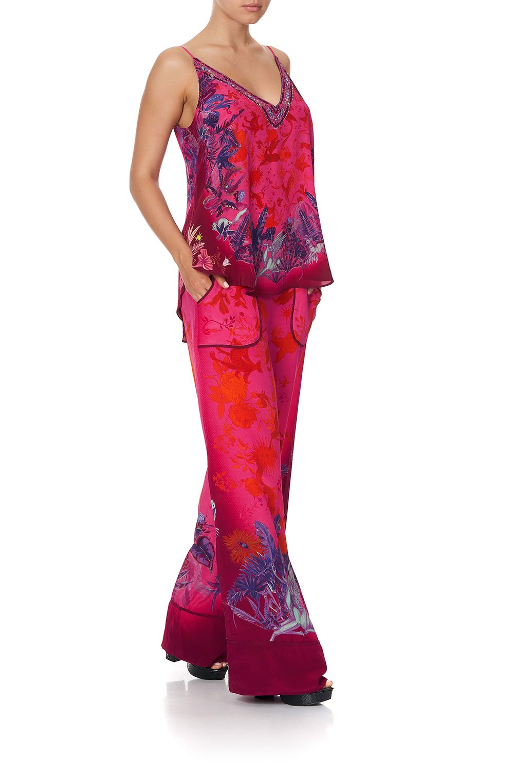 V NECK CAMI TROPIC OF NEON