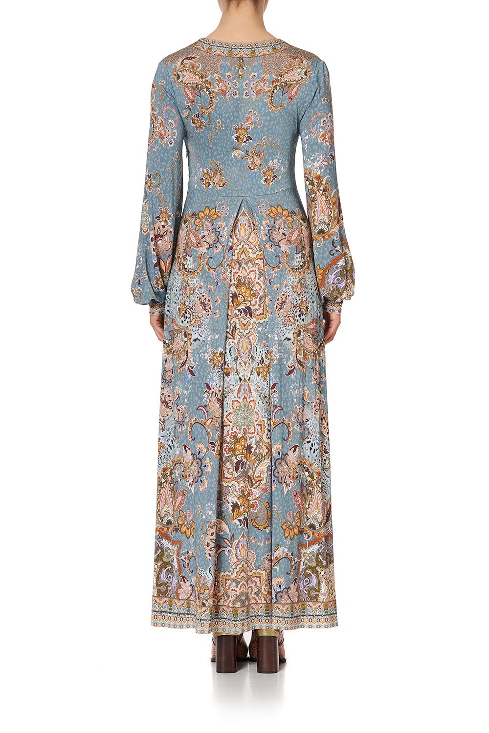 V NECK JERSEY DRESS WITH TUCK DETAIL LE PALAIS DU ZAHIR