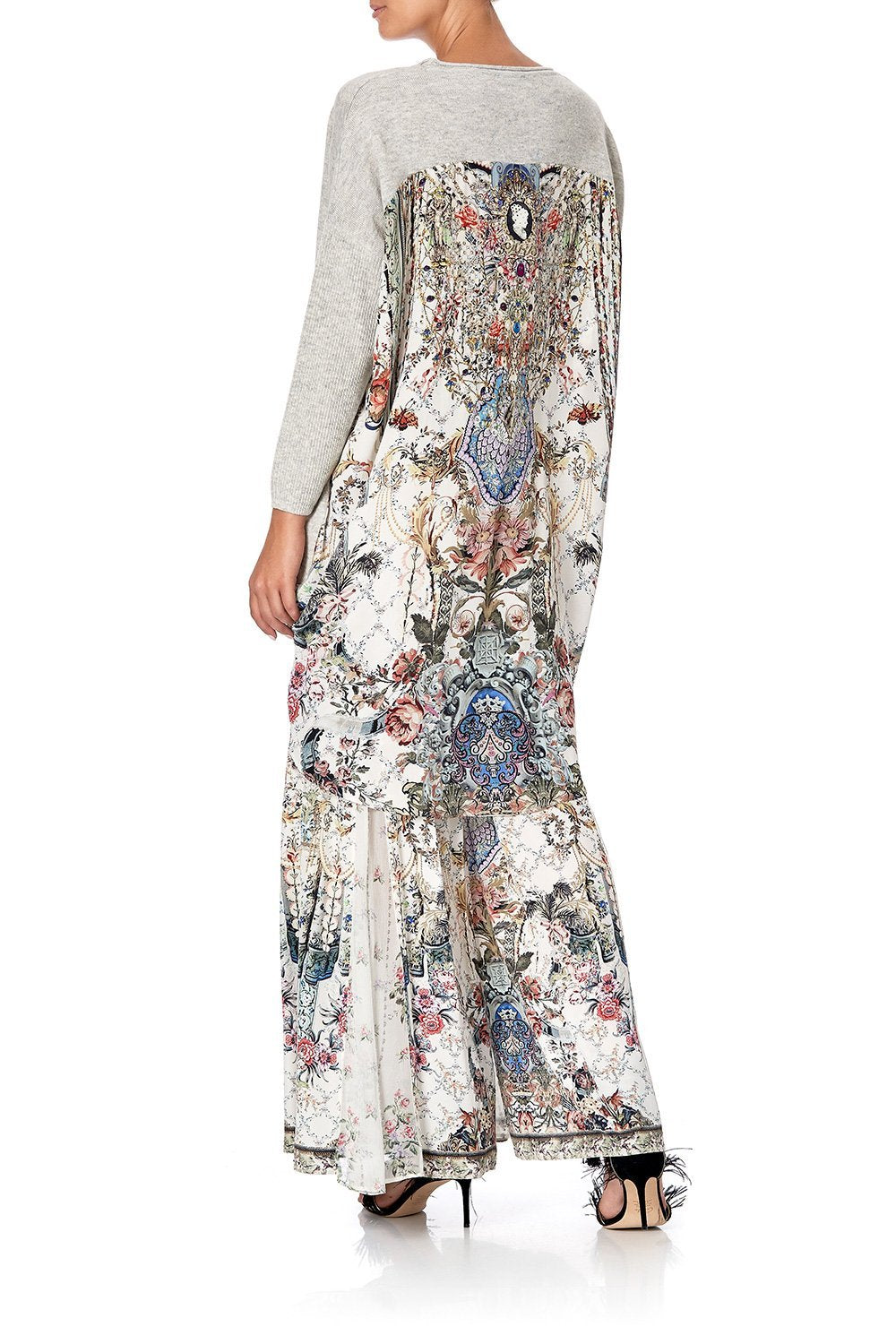 V NECK JUMPER WITH PRINT BACK SOUTHERN BELLE