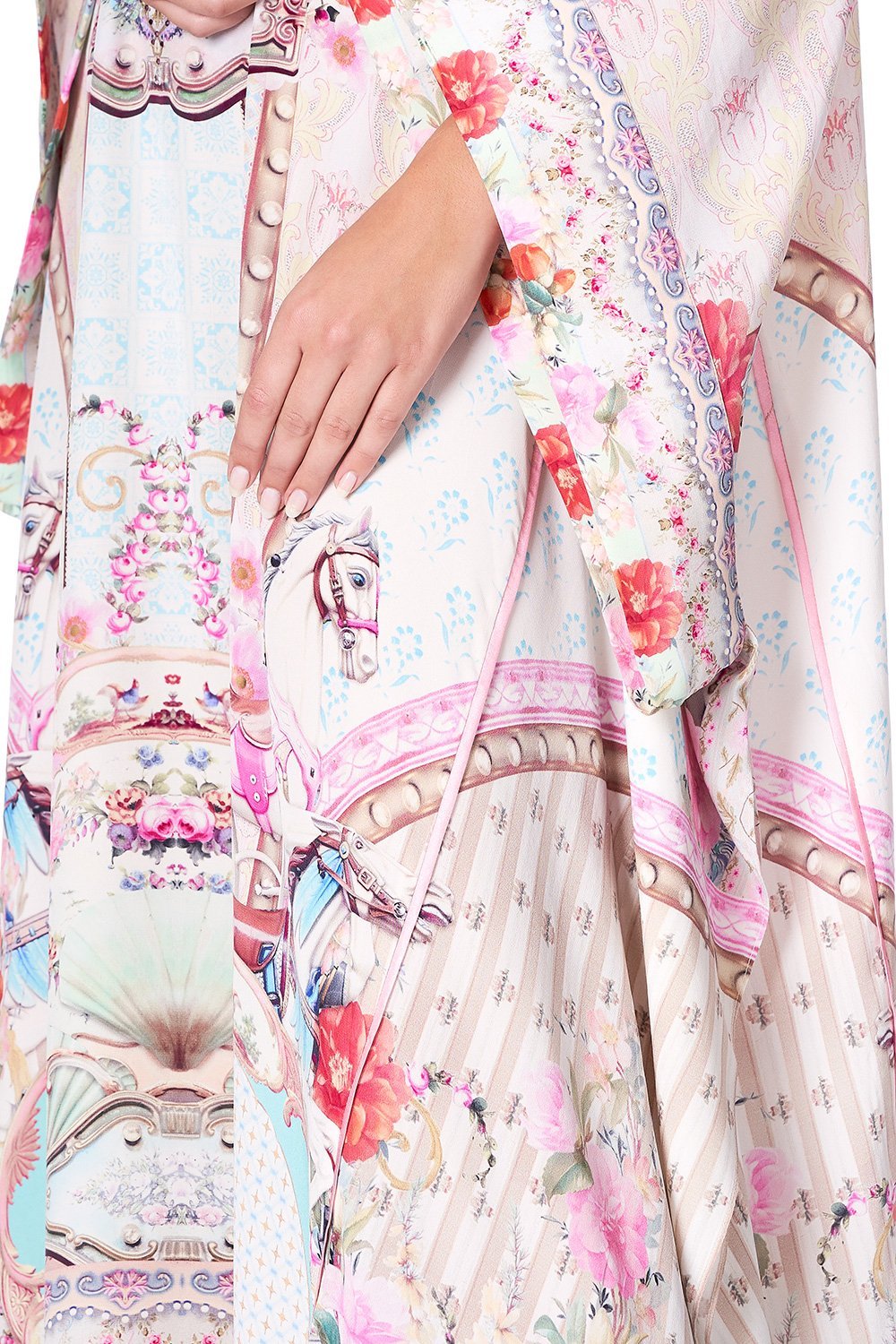 KAFTAN WITH SHEER SLEEVE CAROUSEL MADEMOISELLE