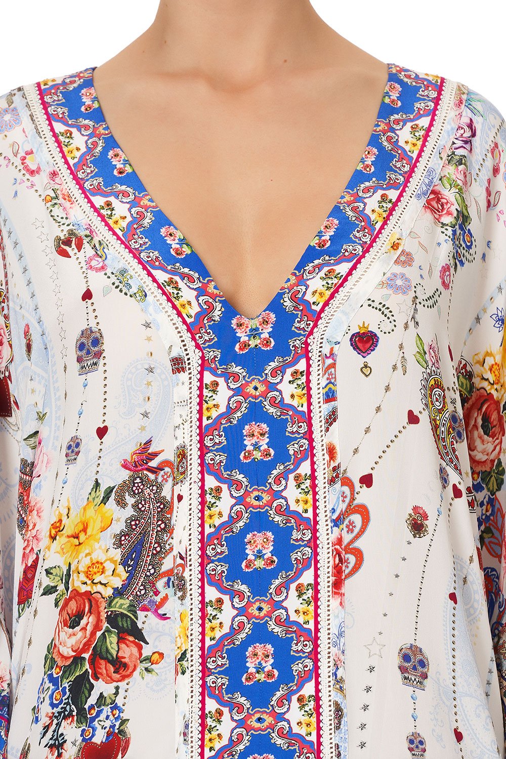 V-NECK KAFTAN WITH RUFFLE SLEEVE FRIDA FREEDOM