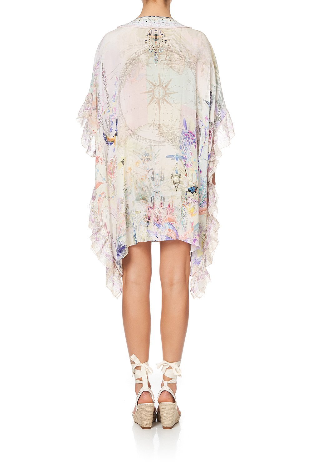 V-NECK KAFTAN WITH RUFFLE SLEEVE MERMAID MILLA