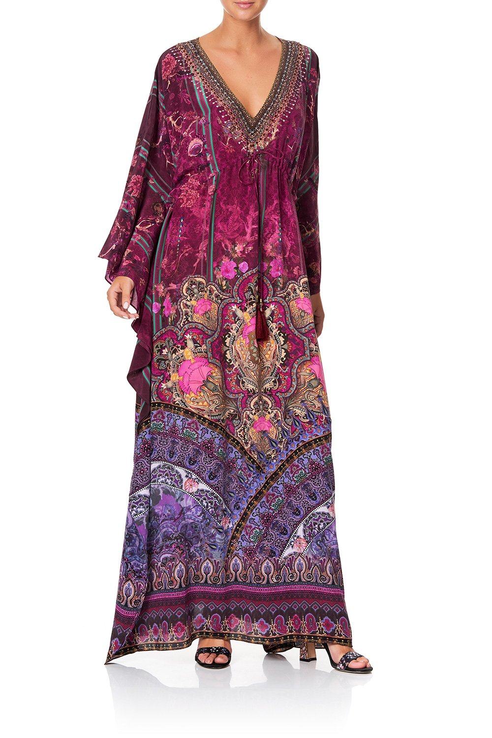 CAMILLA V-NECK KAFTAN WITH TIE WAIST DAUGHTER'S DESTINY