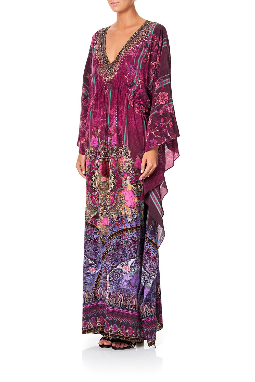 CAMILLA V-NECK KAFTAN WITH TIE WAIST DAUGHTER'S DESTINY