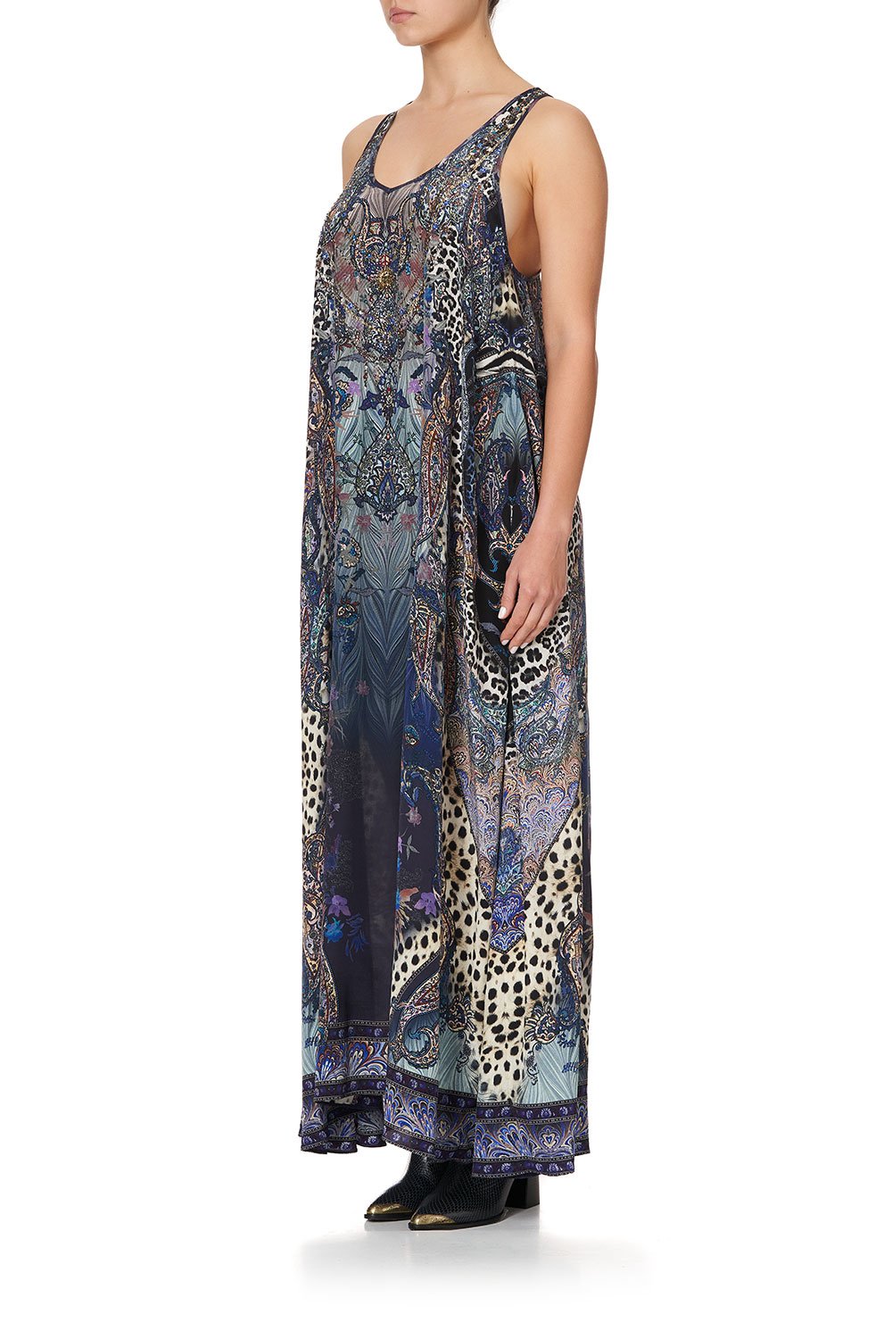 V NECK RACERBACK DRESS FESTIVAL EXPRESS