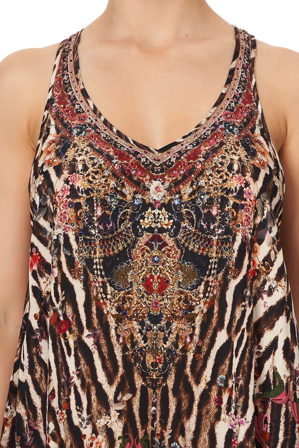 V NECK RACERBACK DRESS LIV A LITTLE