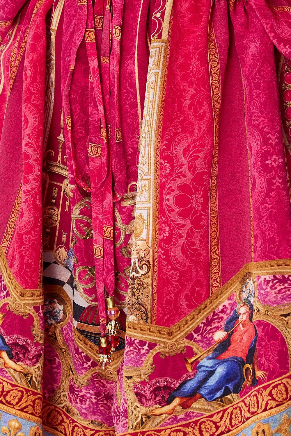 CAMILLA V-NECK ROMPER WITH SQUARE SLEEVE LOUNGE HOUR