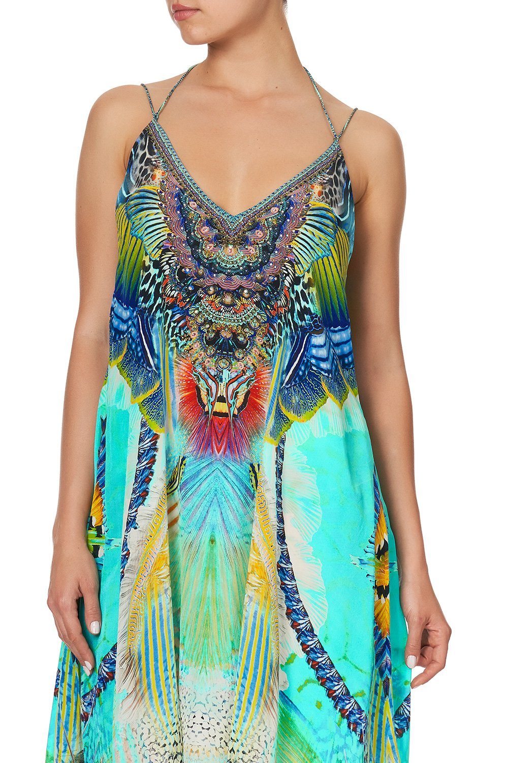 V-NECK STRAPPY FLARE DRESS REEF WARRIOR