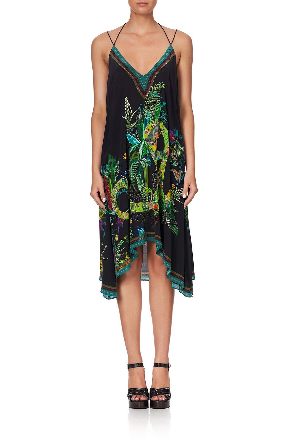 V-NECK STRAPPY FLARE DRESS RIVER CRUISE