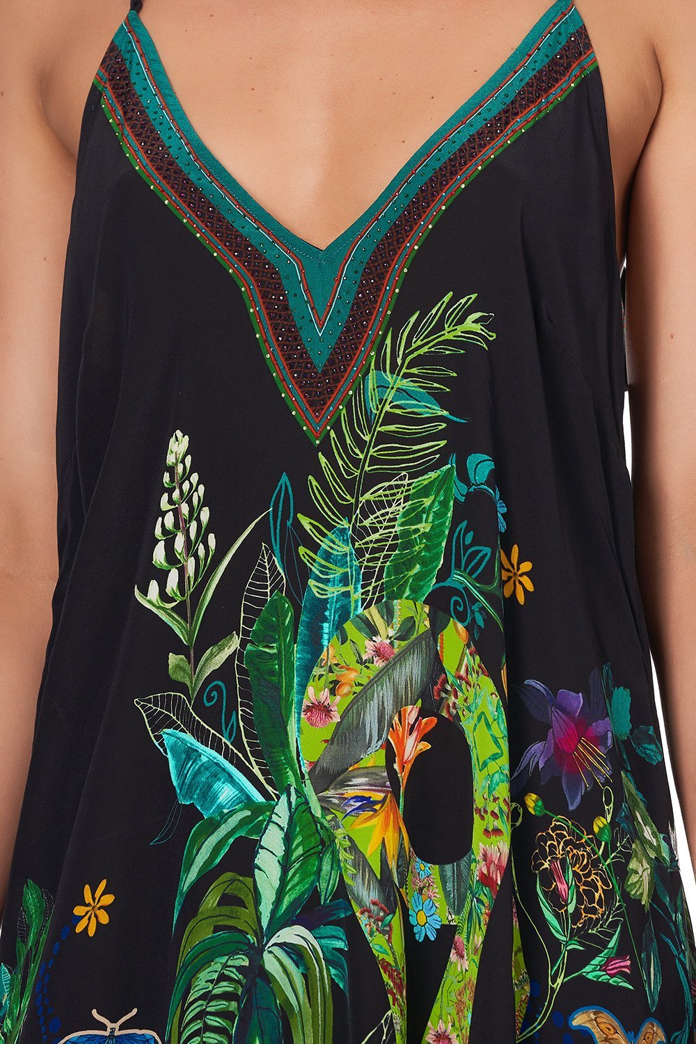 V-NECK STRAPPY FLARE DRESS RIVER CRUISE