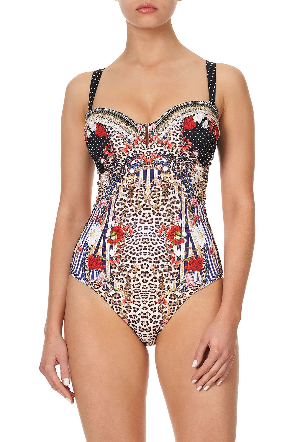 V WIRE BRA STYLE ONE PIECE DEAR BRIGITTE
