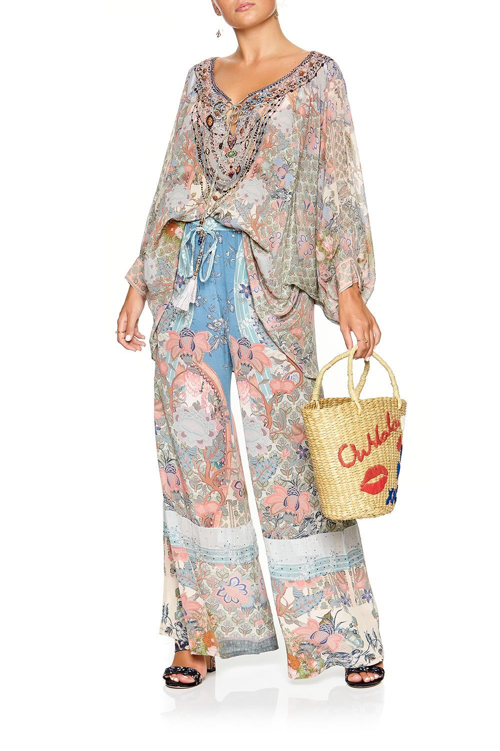 CAMILLA WIDE LEG DRAWSTRING WAIST PANT BLANCHES BLESSING