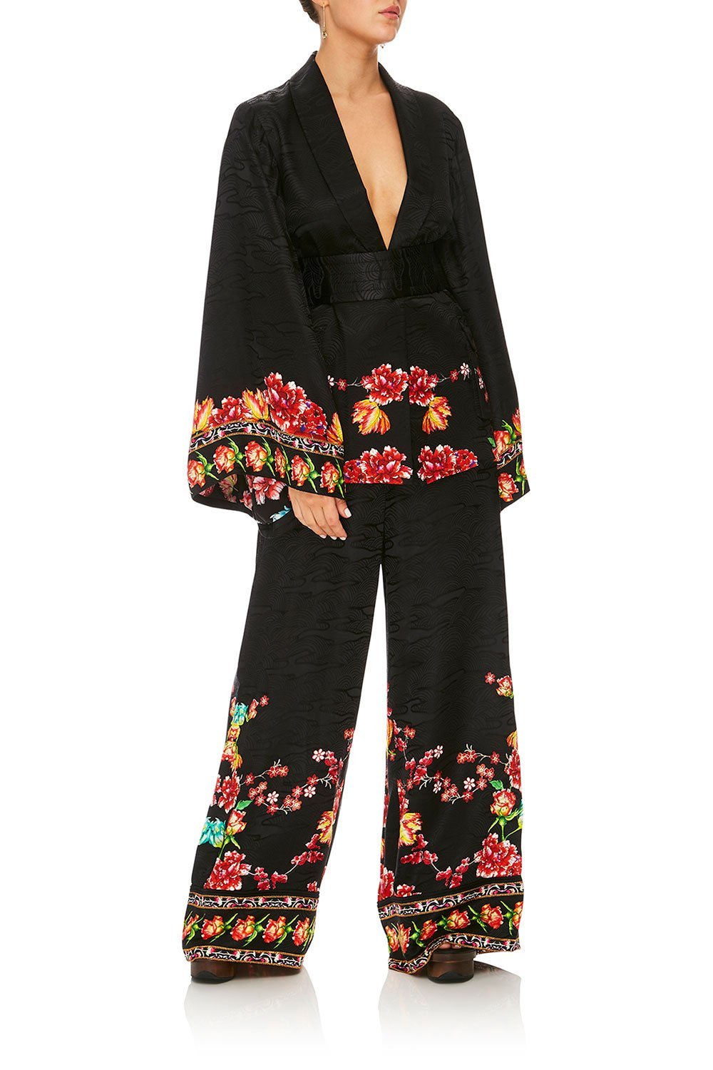 CAMILLA PAINTED LAND WIDE LEG PANT W/ CUFFS