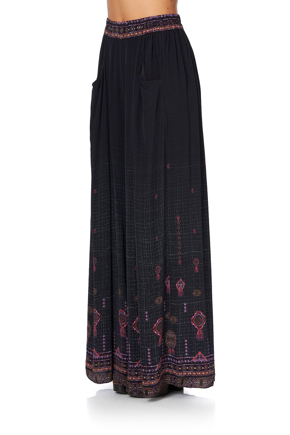 WIDE LEG PANT WITH GATHERED POCKETS MINA MINA