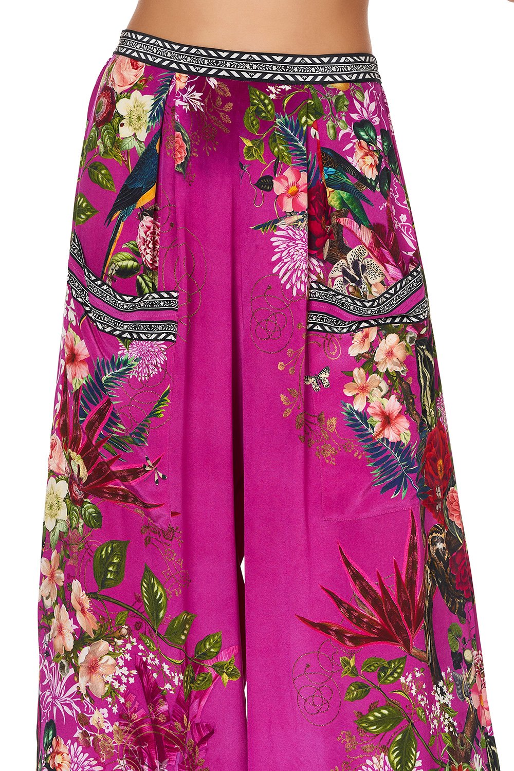 WIDE LEG TROUSER WITH FRONT POCKETS JUNGLE LANGUAGE