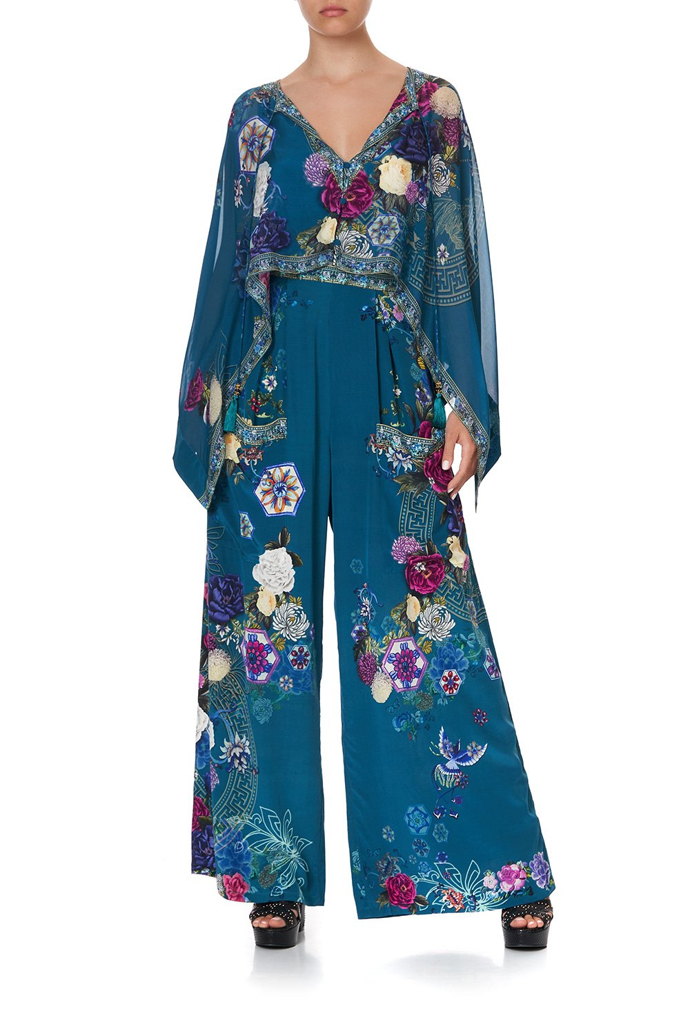 WIDE LEG TROUSER WITH FRONT POCKETS LUNAR GAZING