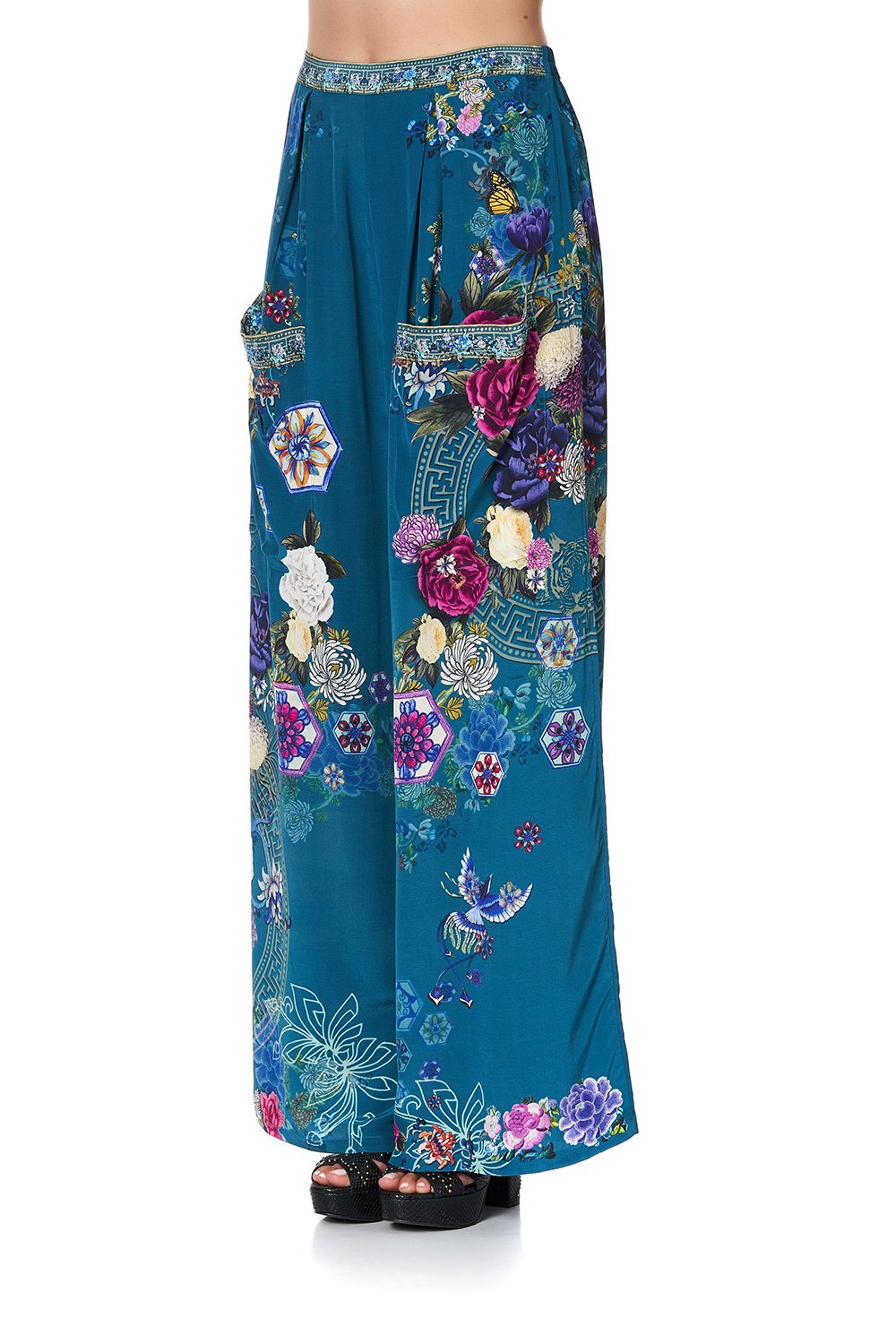 WIDE LEG TROUSER WITH FRONT POCKETS LUNAR GAZING