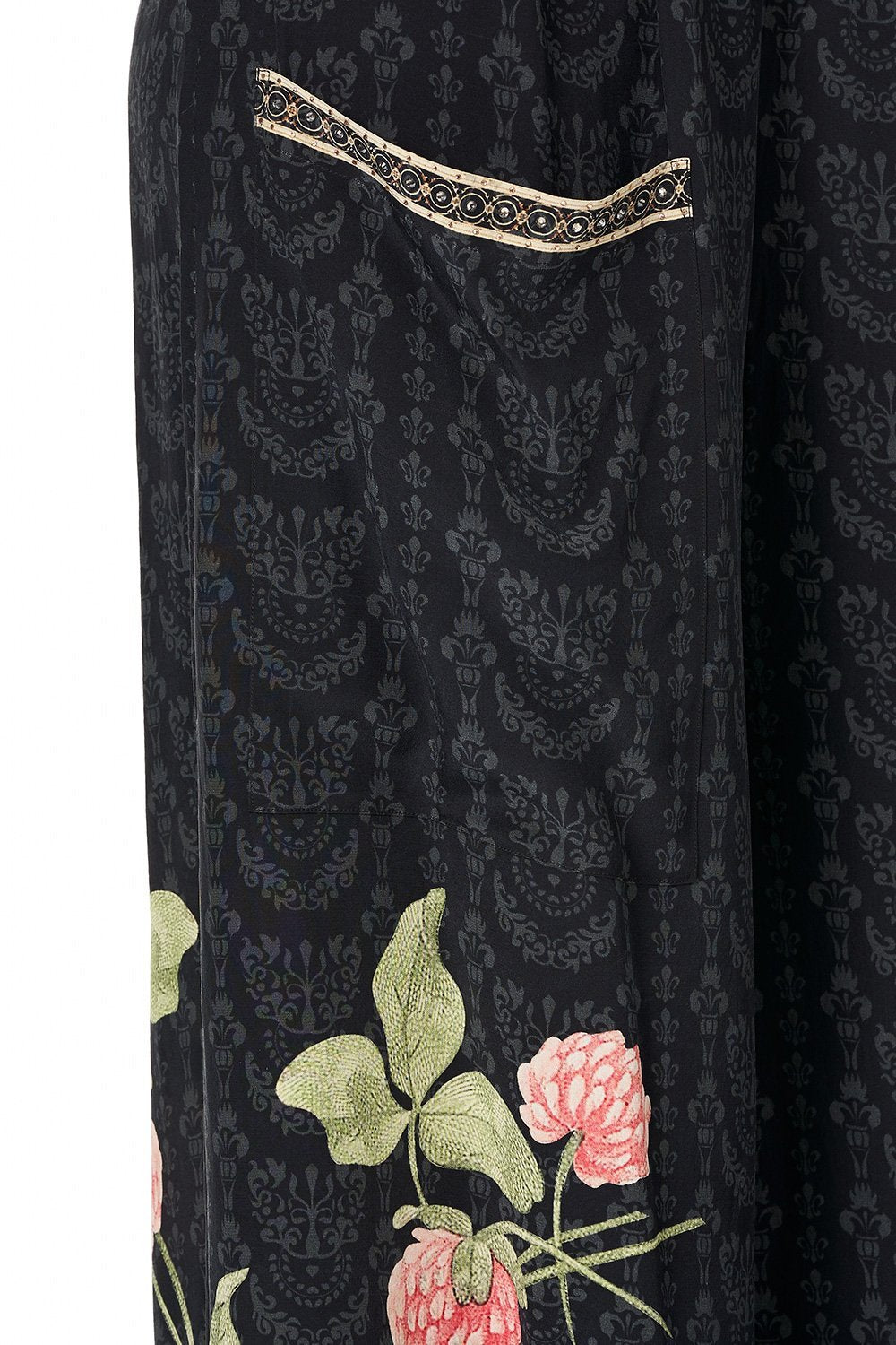CAMILLA WIDE LEG TROUSER WITH FRONT POCKETS PROVINCIAL PETAL
