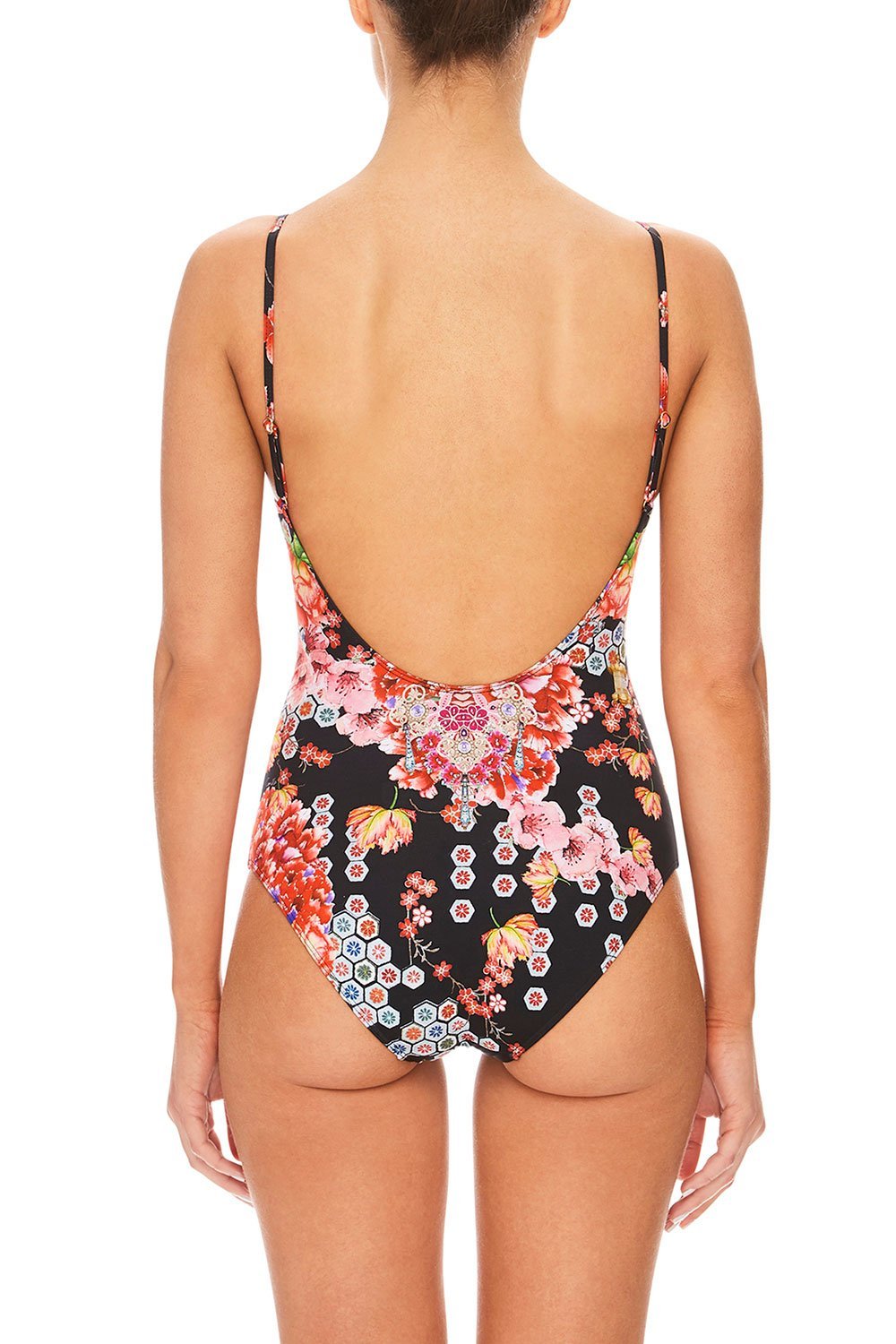 CAMILLA PAINTED LAND WIRED V-NECK ONE PIECE