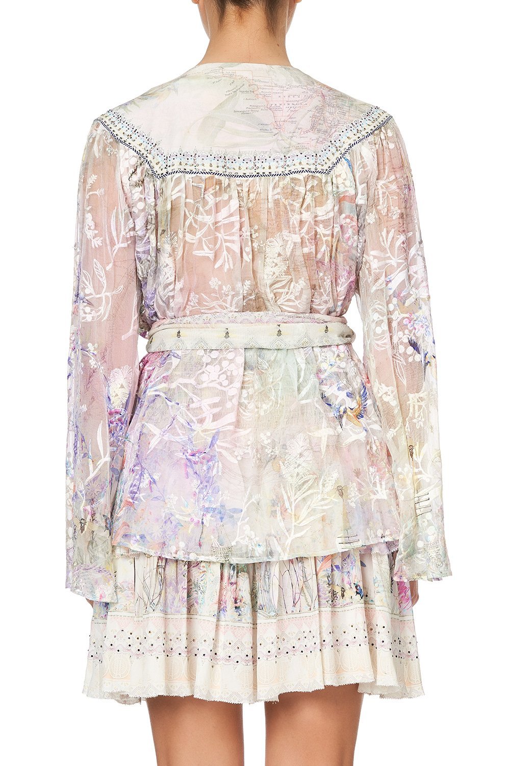 WRAP BLOUSE WITH YOKE MERMAID MILLA