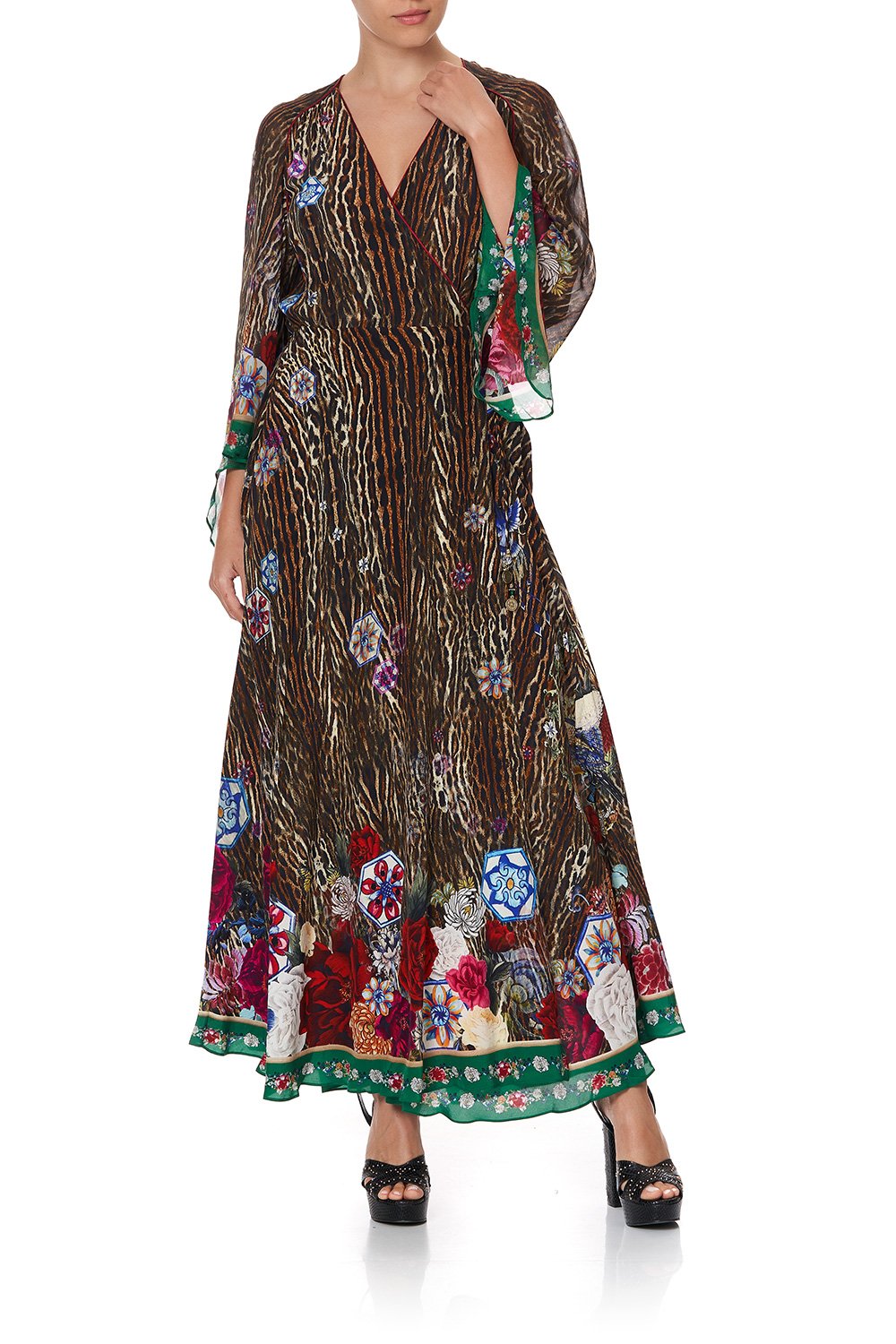 WRAP DRESS WITH NECK TIE JEWEL OF JUPITER