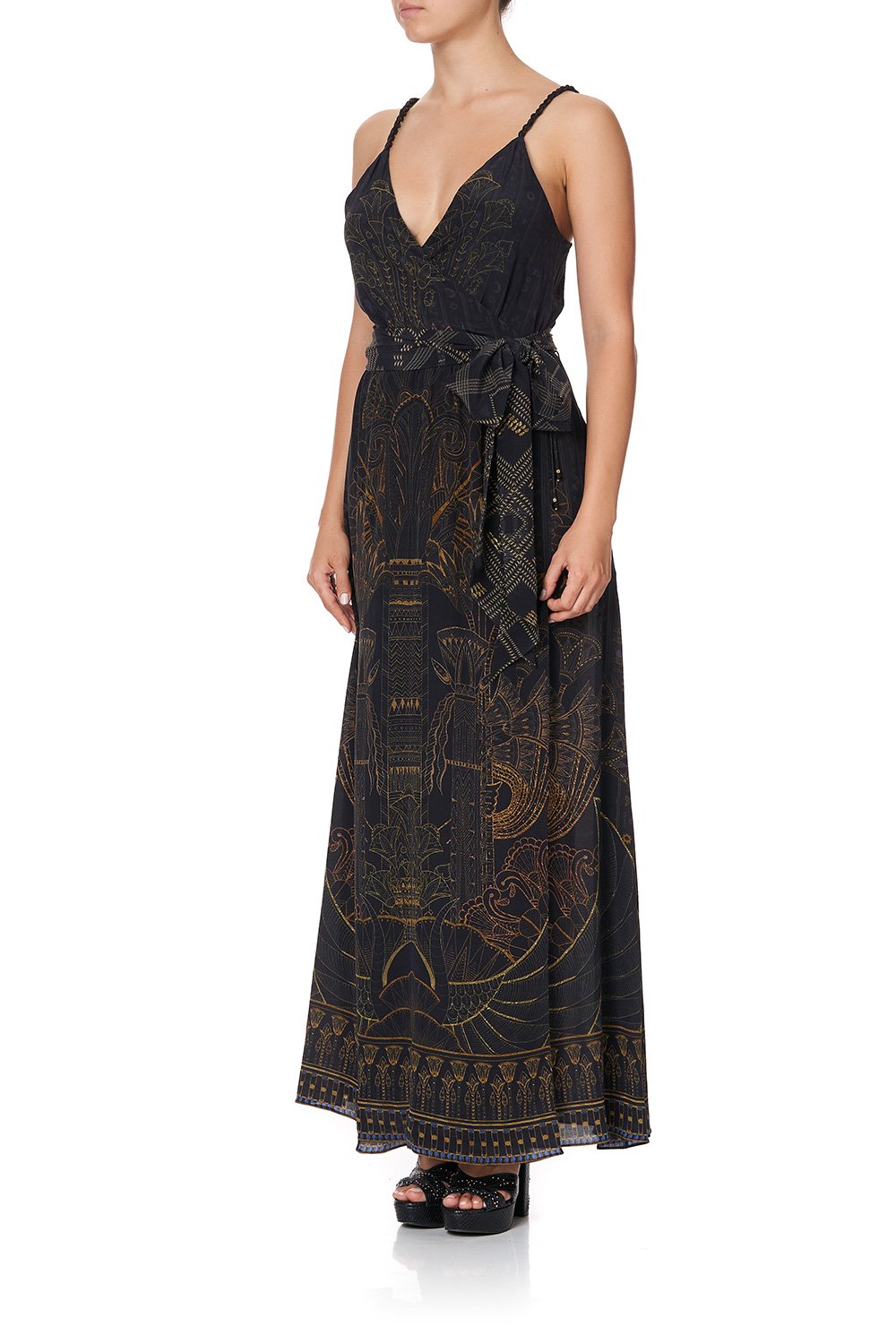 WRAP DRESS WITH TWIST STRAPS COBRA KING