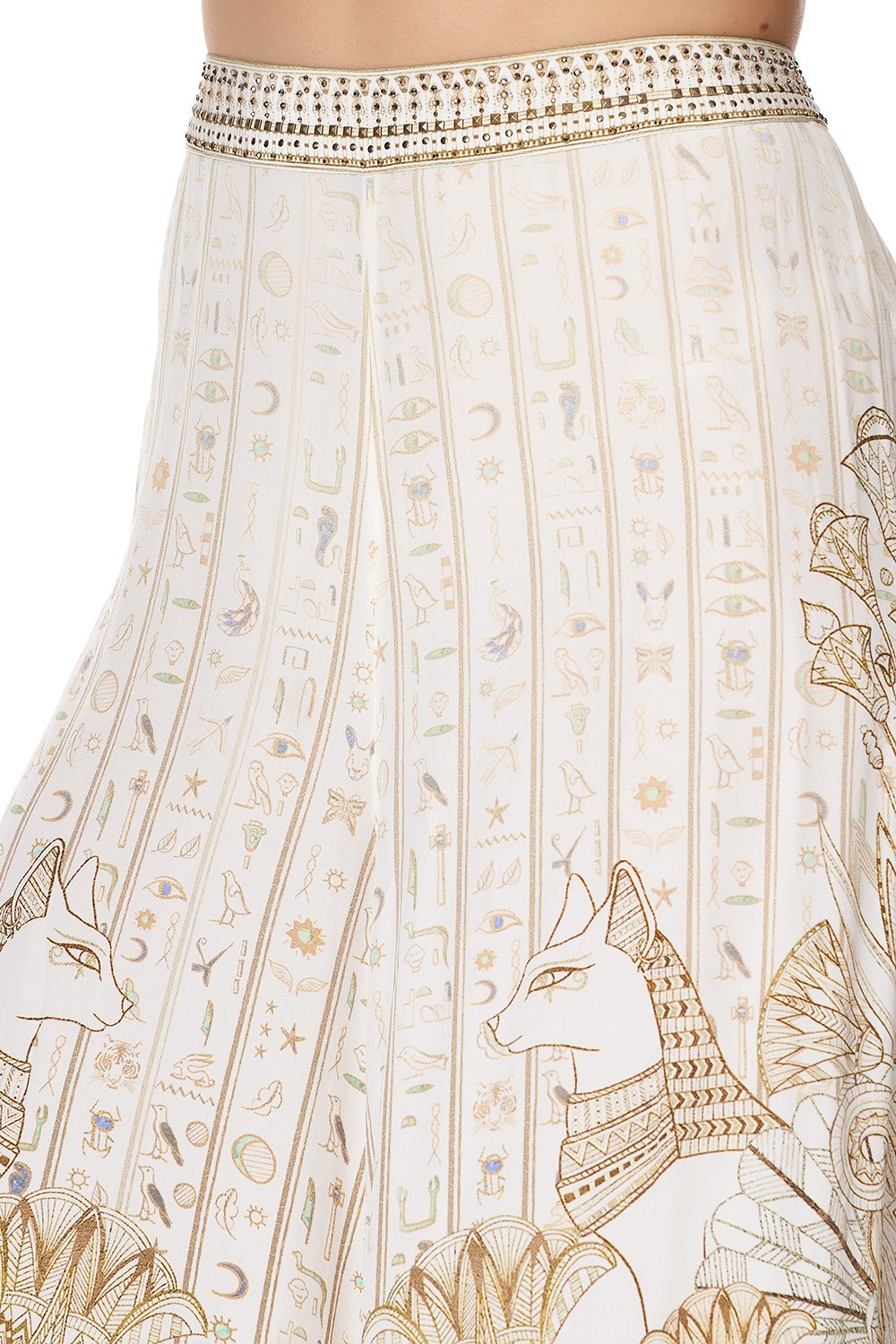 WRAP FRONT SHAPED HEM PANT THE QUEENS CHAMBER