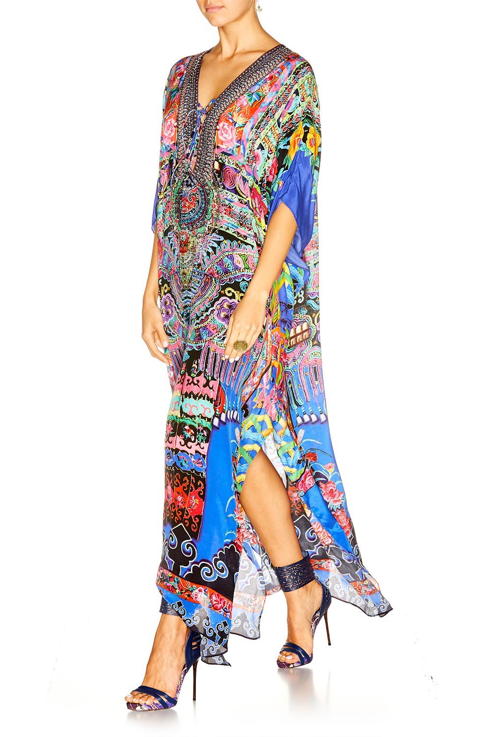 PRETTY PRECESSION LONG LACE UP KAFTAN