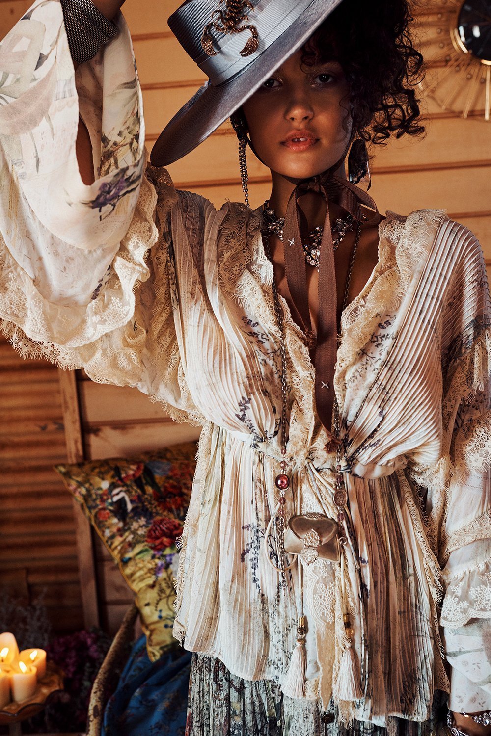 TIE FRONT LACE INSERT LAYER MEMORIES OF MOREE