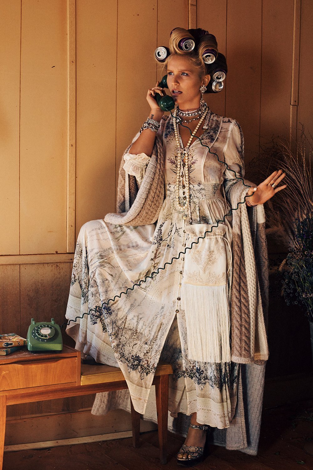 PATCHWORK KNIT THROW OVER COUNTRY DIARIES