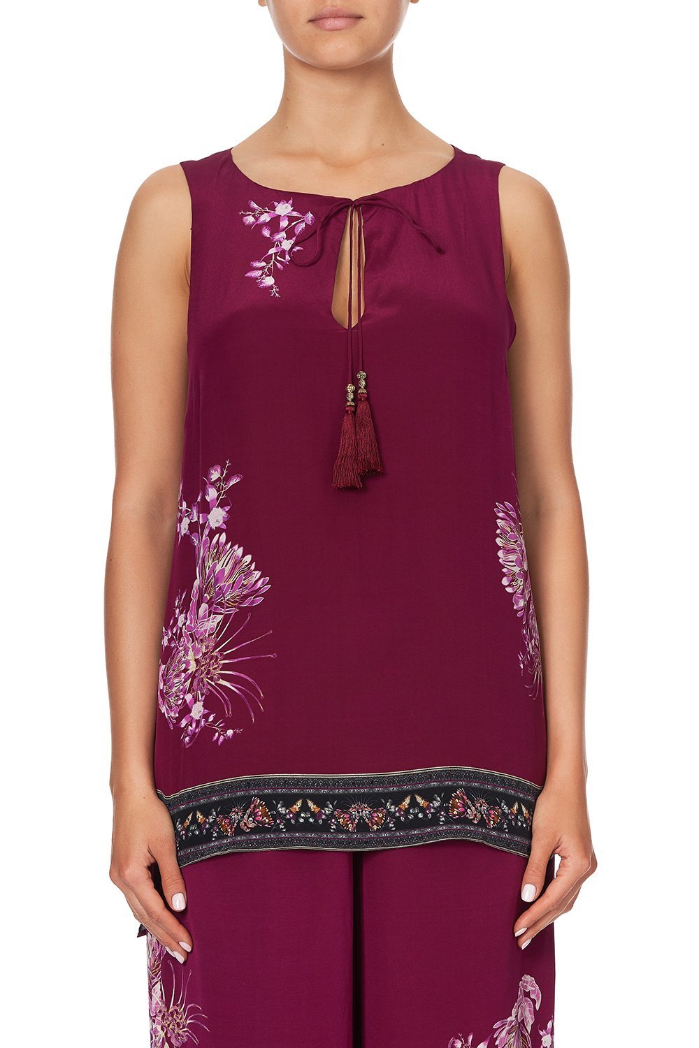 FRONT SPLIT TUNIC DESERT SUNRISE