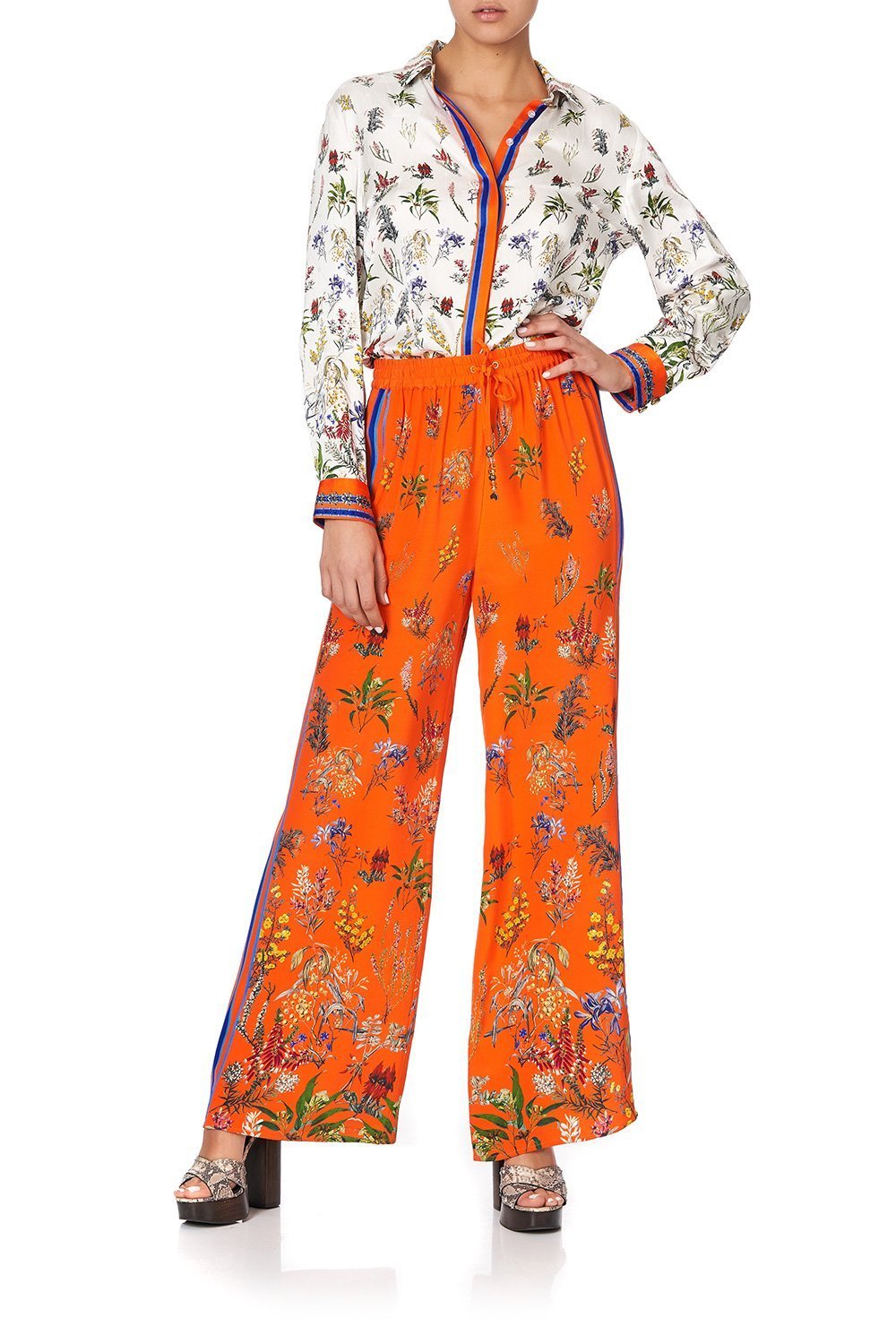 DRAWSTRING PANT WITH SIDE PANEL GONE COAST