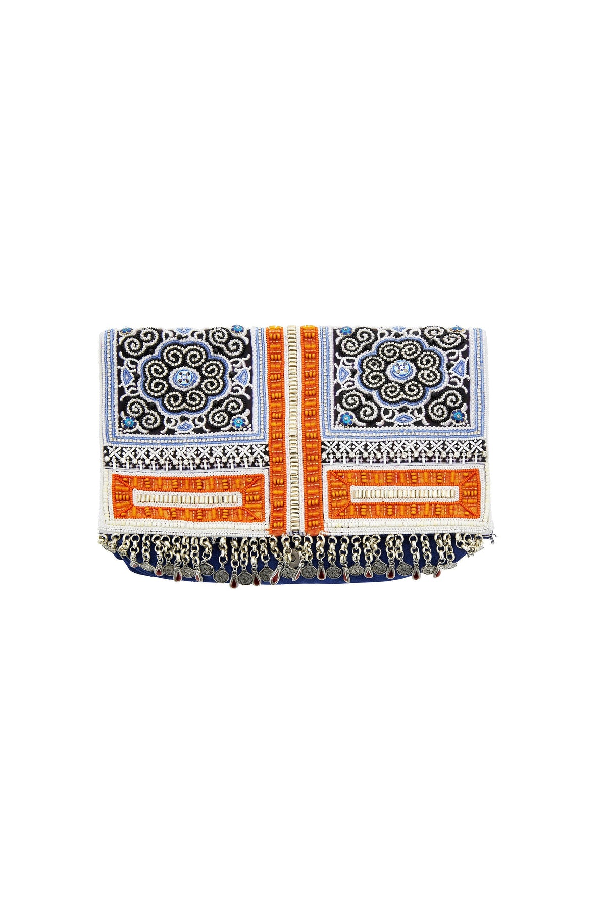 DRESS UP BOX EMBELLISHED CLUTCH W/ STRAP