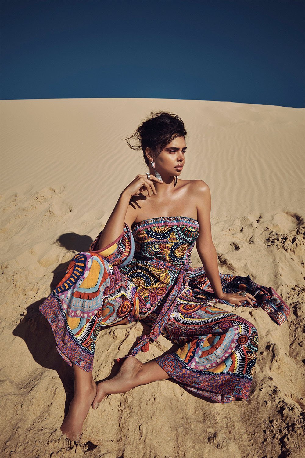 TIE WAIST STRAPLESS JUMPSUIT WARLU DREAMING