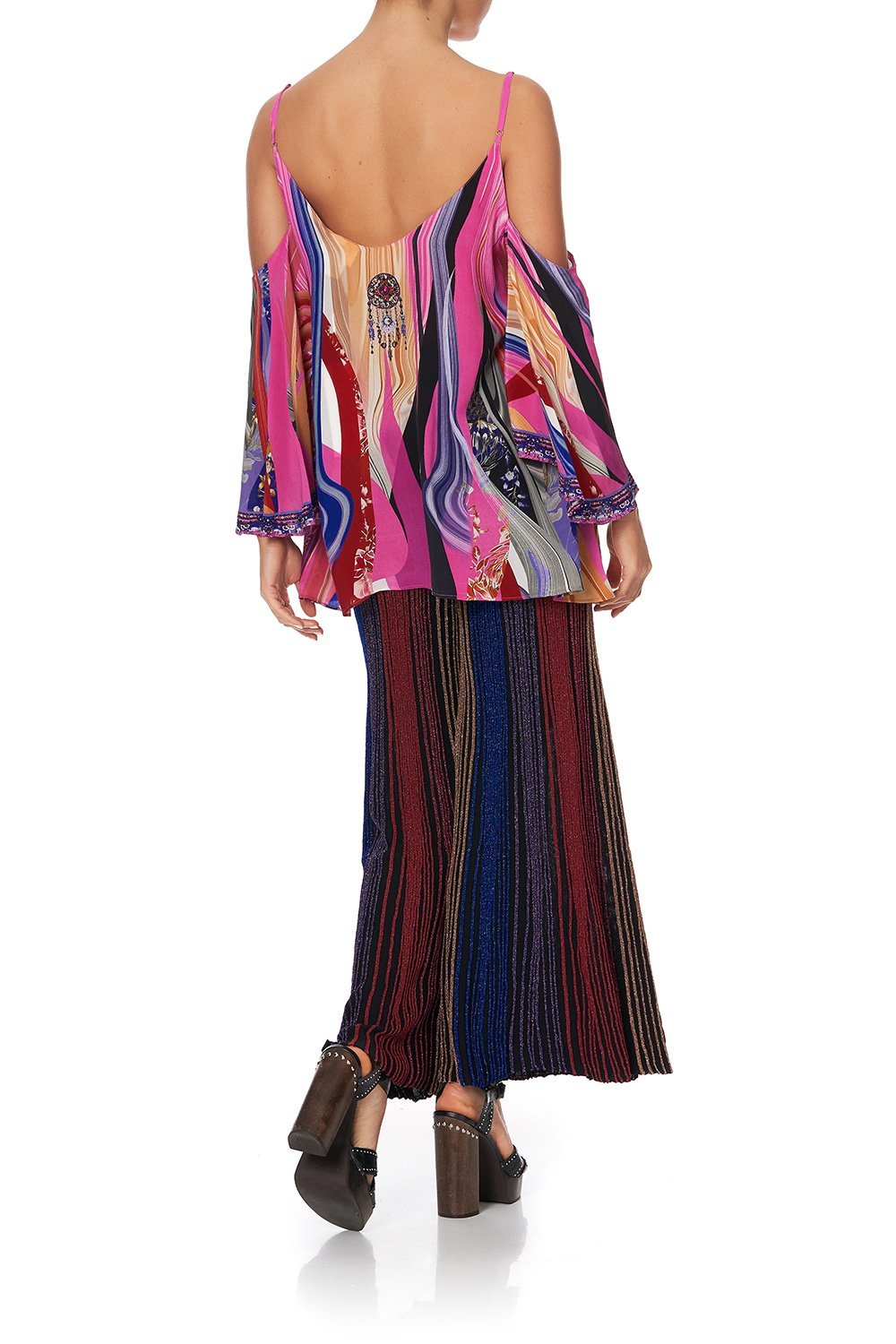 DROP SHOULDER STRAPPY BLOUSE FOLK RIVER