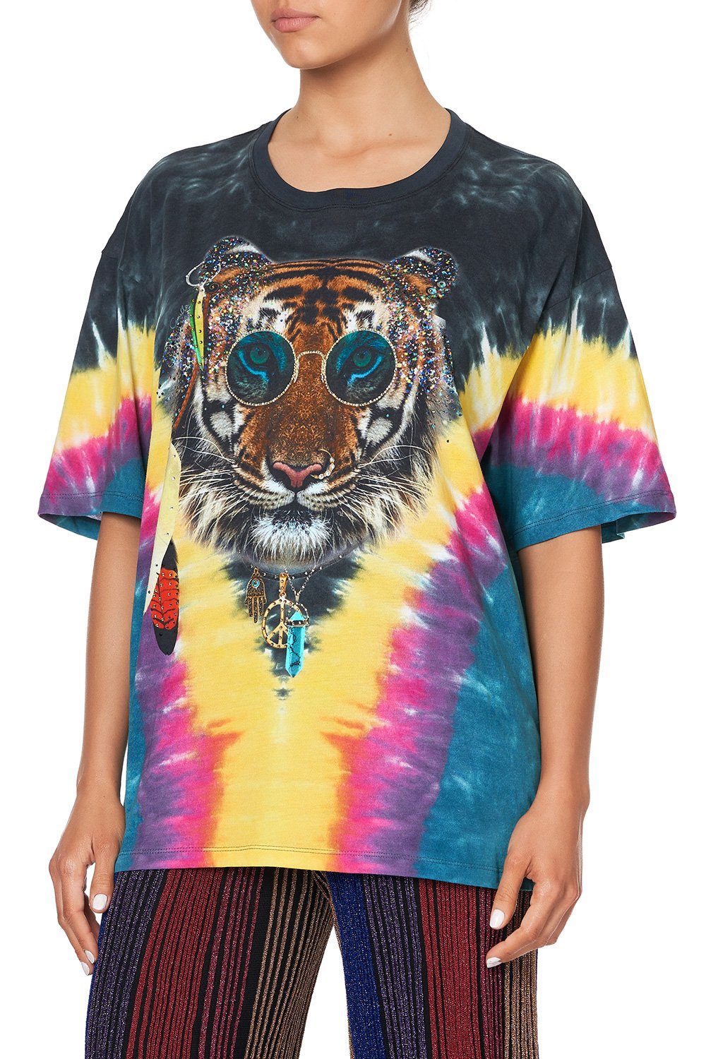 OVERSIZE BAND TEE FOLK RIVER